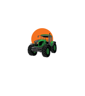 TRACTOR model alb pe tricou