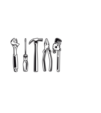 Tools model negru pe tricou