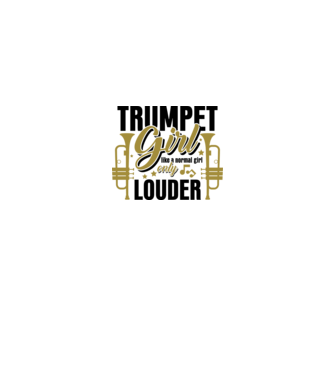 Trumpet girl model alb pe tricou