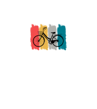 Retro city bike model negru pe tricou