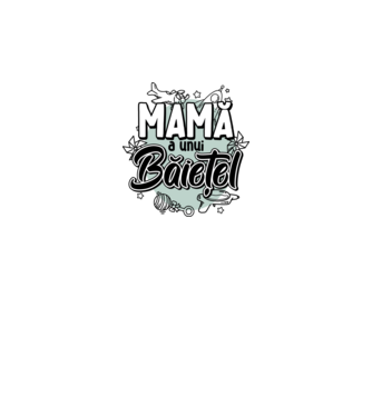 Mamă a unui băiețel model alb pe tricou