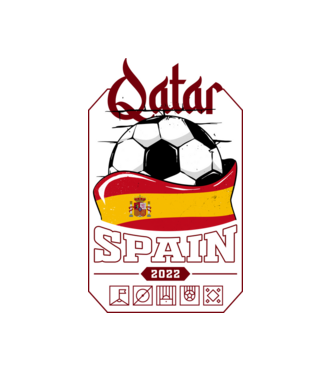 Qatar teams Spain model alb pe tricou