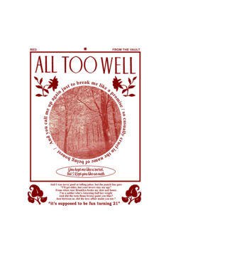 Taylor Swift All too well model negru pe tricou