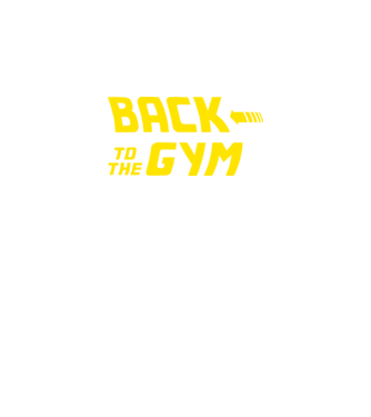 Back to the gym model negru pe tricou