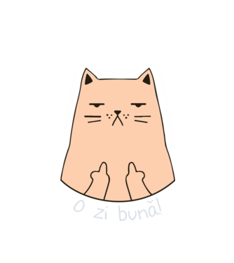 O zi bună model alb pe tricou