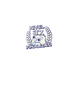 Nivel 37 finalizat! model negru pe tricou