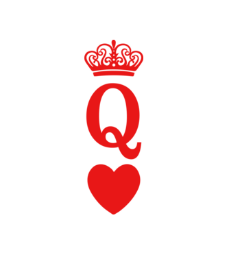 Queen model alb pe tricou