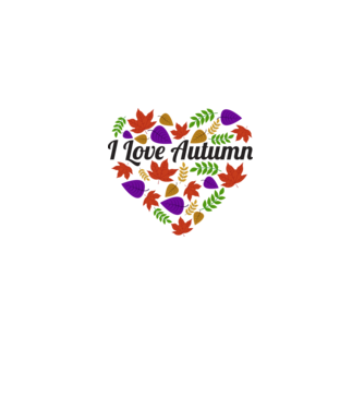 I love autumn model alb pe tricou
