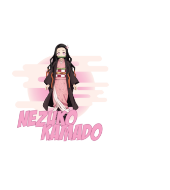 Demon Slayer  Nezuko model negru pe tricou