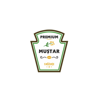 muștar premium - calitate model galben pe tricou