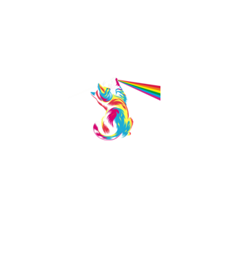 Pisica prismă model  pe tricou