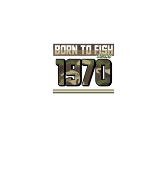 Born to fish since 1970 model negru pe tricou