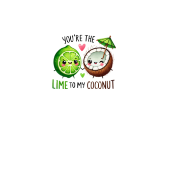 Lime to my Coconut model alb pe tricou