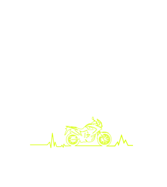 ECG Motociclist model negru pe tricou