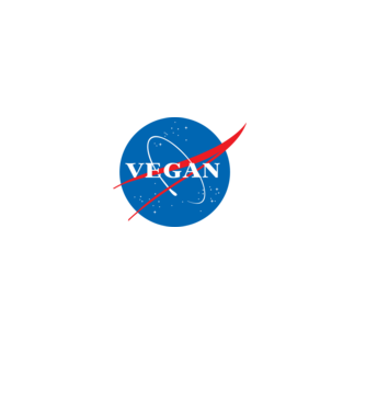 vegan nasa model alb pe tricou