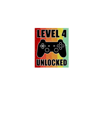 level 4 unlocked retro gamer model negru pe tricou