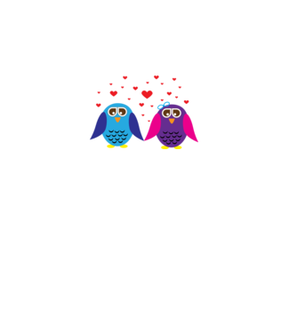 Owl Love model galben pe tricou