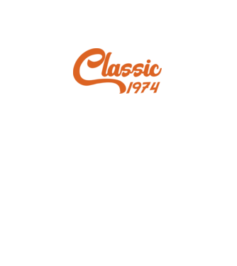 1974 Classic model alb pe tricou
