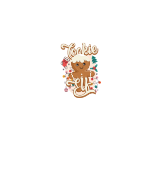 Cookie elf model alb pe tricou