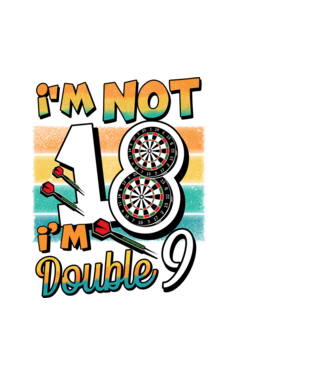 Darts Birthday 18 years old model alb pe tricou