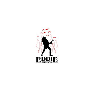 eddie munson stranger things model gri pe tricou