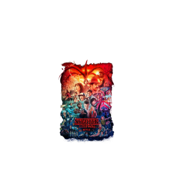 stranger things tribute poster2 model negru pe tricou