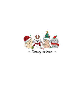 Meowy catmas 2 model gri pe tricou