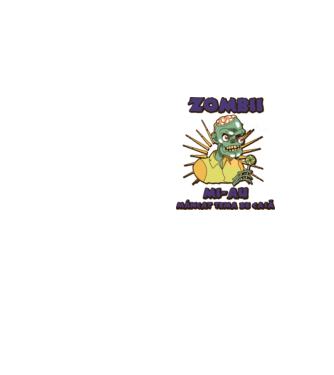 Zombii mi-au mâncat tema de casă model galben neon pe tricou