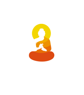 Călugăr meditator model negru pe tricou