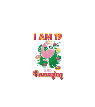 FLAMAZING Birthday 19 Years old model alb pe tricou