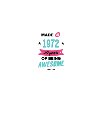 MADE in 1972 model alb pe tricou
