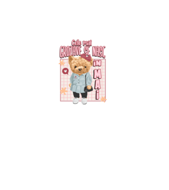 Teddy cele cool girl MAI model alb pe tricou