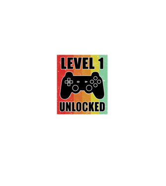 level 1 unlocked retro gamer model negru pe tricou