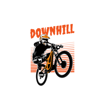 TR Downhill model alb pe tricou