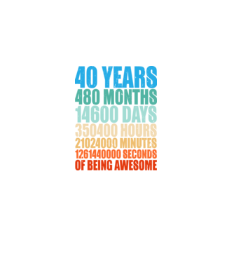 40 years of being awesome model negru pe tricou