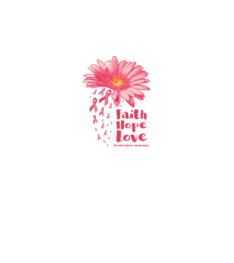 Gerbera faith hope love model alb pe tricou