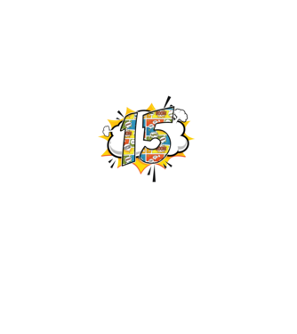 Birthday Comic Number 15 model albastru regal pe tricou
