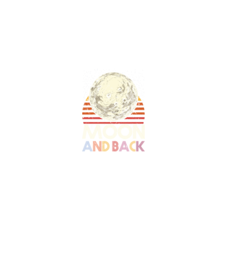 Retro vintage love you to the moon and back MOON model negru pe tricou