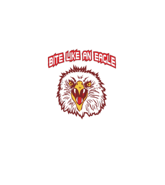 bite like an eagle cobra kai model negru pe tricou