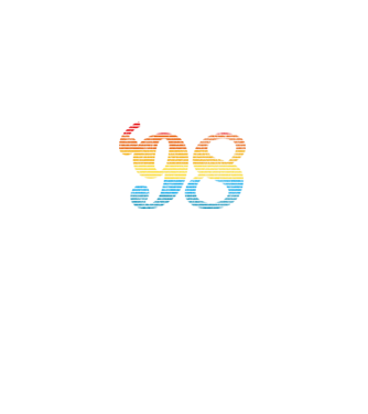 Retro Birthday 1998 model negru pe tricou