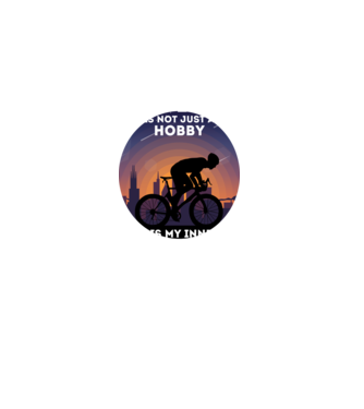cycling is not just a hobby model negru pe tricou