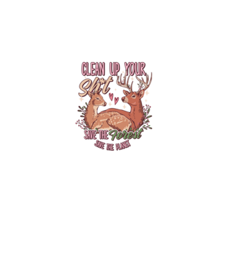 Save the forest model alb pe tricou