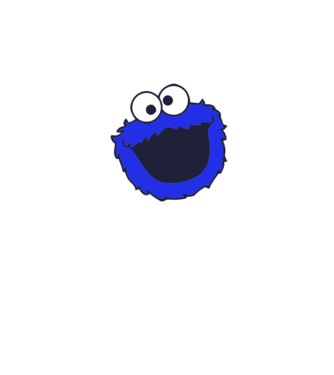 Cookie Monster Face model negru pe tricou