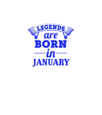 Legends are born in January model alb pe tricou
