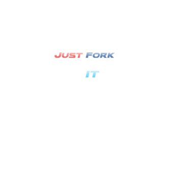 Just Fork It model negru pe tricou