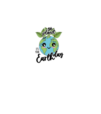 Go planet its your earth day model alb pe tricou