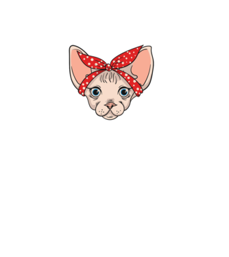 sphynx mom model negru pe tricou