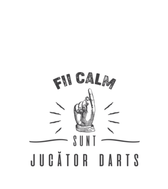 fii calm, sunt jucător darts model verde de măr pe tricou