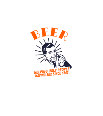 beeer model alb pe tricou