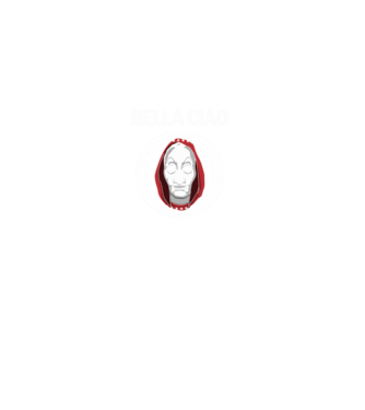 bella ciao stroke white model negru pe tricou